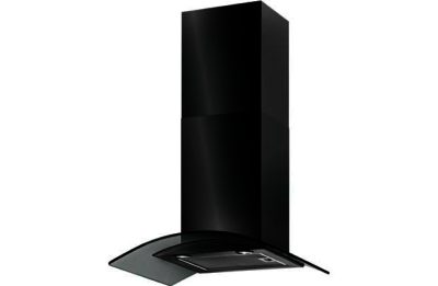 Baumatic BT73BGL 70cm Glass Cooker Hood - Black Steel